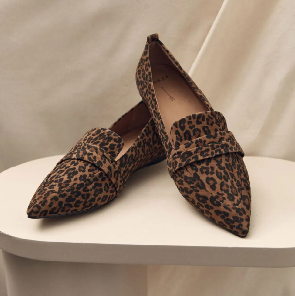Harlow Leopard Print Suede
