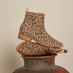Nina Camel Leopard Print